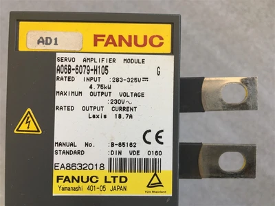 USED FANUC A06B-6079-H105 (5)-SERVO AMPLIFIER MODULE, 4.76 KW