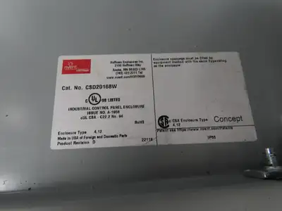 nVent Hoffman CSD20168W Electrical Window-Door Enclosure 20"x16"x8"