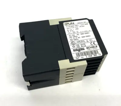 USED ABB ENTRELEC, SCHIELE PVN MECOTRON® PHASE MONITORING RELAY 3-PHASE SEQ.