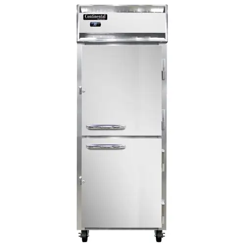 Continental 1RENHD 28 1/2" One Section Reach In Refrigerator, (2) Right Hinge Solid Doors, 115v