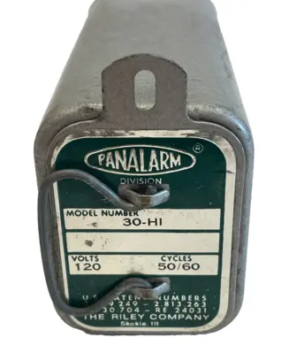 NEW PANALARM 30-HI RELAY 120 VOLTS CYCLES 50/60 30HI