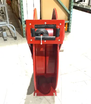 Used Reelcraft Spring-Return Dual-Pedestal Hose Reel Plumbing Equipment Michigan US | Maverick Industrial Sales #1395473