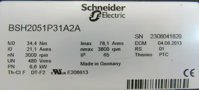 NEW SCHNEIDER ELECTRIC BSH2051P31A2A SERVO MOTOR
