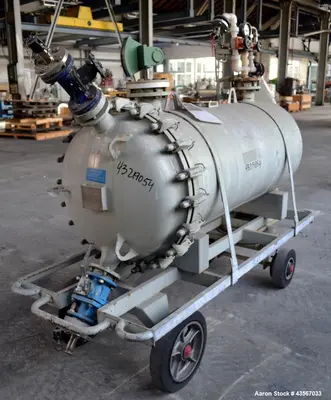 Used Von Roll 630L Glass-Lined Pressure Tank – 166 Gallon, Horizontal, 2 Bar Rating