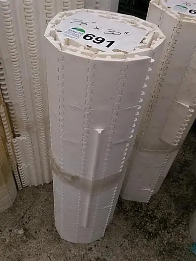 White 30” Plastic Modular Conveyor Belt