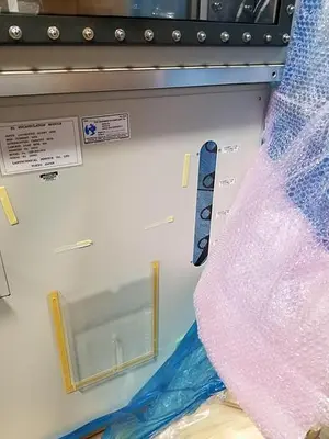 LANTEC GLOVEBOX WITH ASYMTEK FLUID DISPENSE SYSTEM DUAL HEAD
