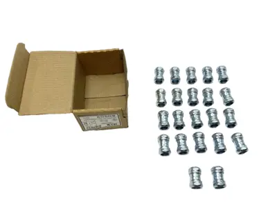 New | in-Stock ETP Compression EMT Coupling Steel Zinc Plated 1/2" LOT OF 22 Electrical Fittings Michigan US | Maverick Industrial Sales #1395725