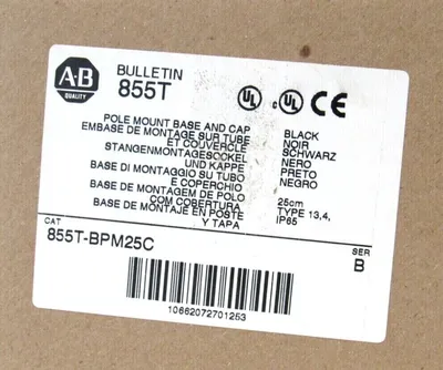 NEW ALLEN BRADLEY 855T-BPM25C POLE MOUNT BASE & CAP SER.B 855TBPM25C