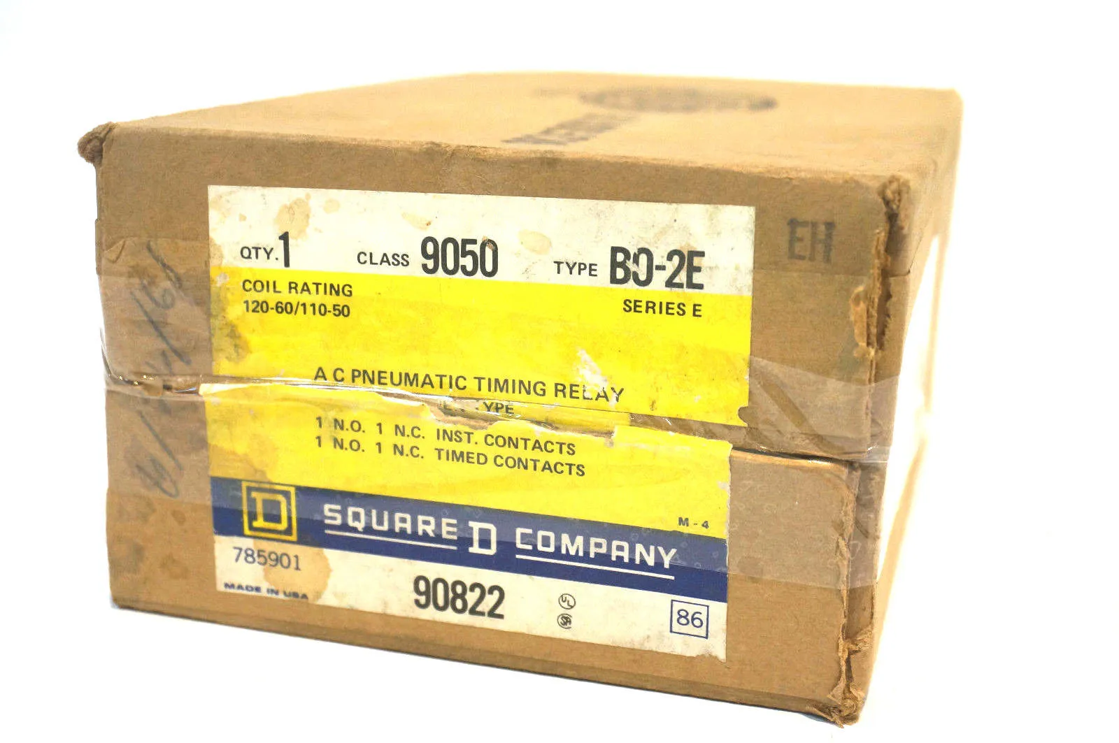 NEW SQUARE D 9050-B0-2E TIMING RELAY SER.E 9050B02E