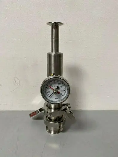 Used STAINLESS STEEL COLUMN W/ 2" SANTRIX 96 PSIG RUPTURE DISC & PRESSURE GAUGE Columns California US | Equipment Lab #485367