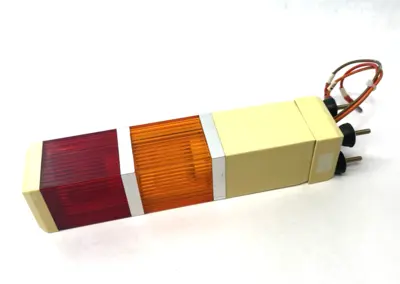 Used Shan Ho Multiple Indicator Stack Light, 24V, Red, Orange Industrial Controls Michigan US | Maverick Industrial Sales #1393155