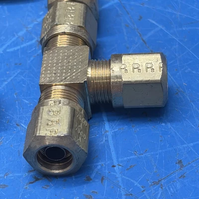 (7) Brass Tee Fittings 3/8 OD NNB Fast 🇺🇸 Shipping + Warranty