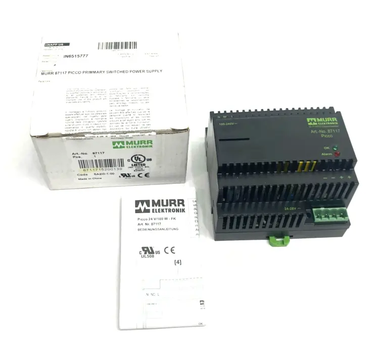 New | in-Stock Murrelektronik Picco Single-Phase Power Supply Unit 24V/4,2A 5A2I0-1.00 DIN Rail Power Supplies Michigan US | Maverick Industrial Sales #1400857