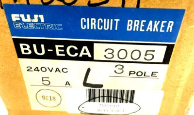 NEW FUJI ELECTRIC BU-ECA3005 240VAC 5A 3POLE BUECA3005