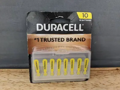 32 Hearing Aid Batteries: Duracell DA10B16ZM Size 10 $38 Retail - Brand New