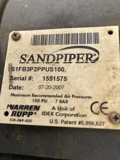 Used SANDPIPER S1FB3P2PPUS100 Diaphragm Pumps North Carolina US | DH Griffin Used Equipment #1383558