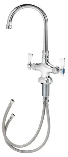 Krowne 16-301L Deck Mount Double Pantry Faucet - 6" Gooseneck Spout, Single Hole