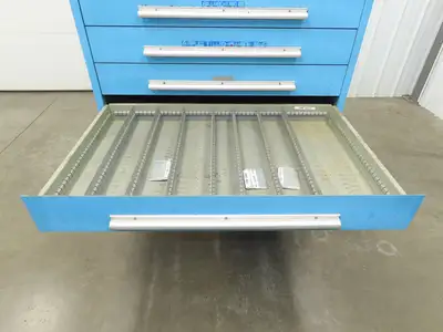 Nu-Era Modular Tool Storage Cabinet 9 Drawer 45x28x61" Stanley Vidmar Blue