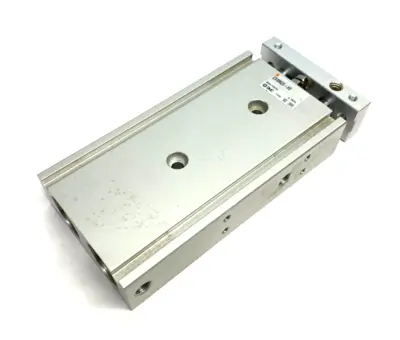USED SMC DUAL-ROD GUIDED SLIDE CYLINDER 25MM BORE, 80MM STROKE