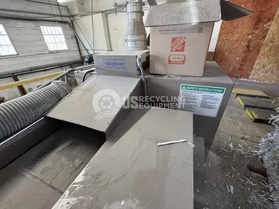 USED ALLEGHENY 18-250C PAPER SHREDDER WITH INFEED CONVEYOR
