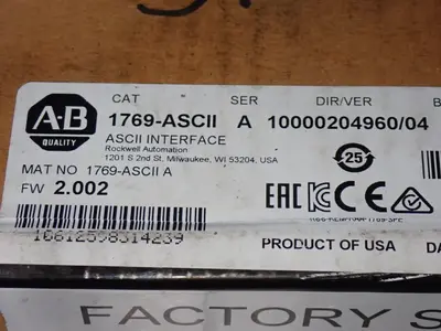 NEW ALLENBRADLEY 1769ASCII