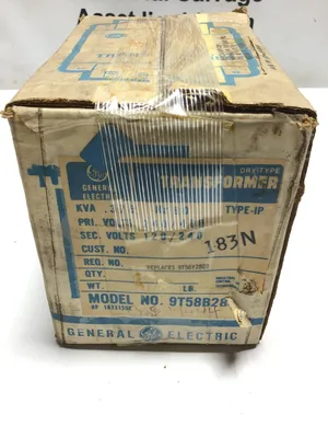 General Electric 9T58B2809 Dry Type Transformer kVA .375 Hz 60 PH 1 IS12