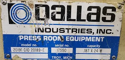 24" WIDE x 10,000 LB DALLAS FEED LINE