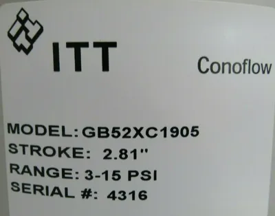 NEW ITT GB52XC1905 PISTON ACTUATOR PULSAFEEDER