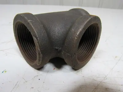 1-1/4" Malleable Iron Tee Fitting Black Pipe Steel Lot of 20