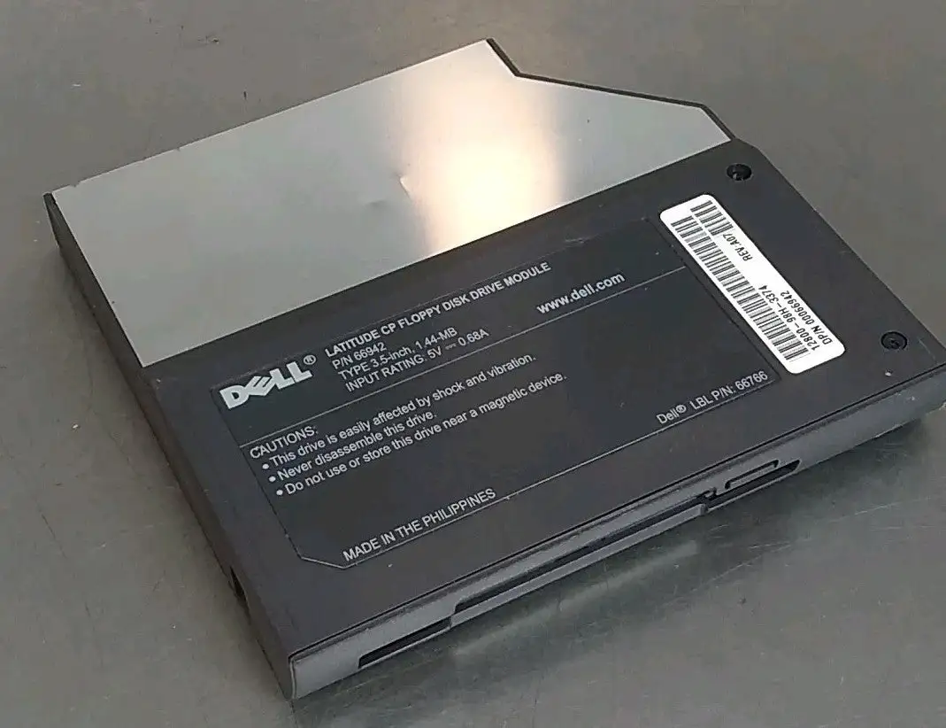 DELL Latitude CP Floppy Disk Drive Module 3.5 in 1.44 MB P/N 66942 Loc3B29