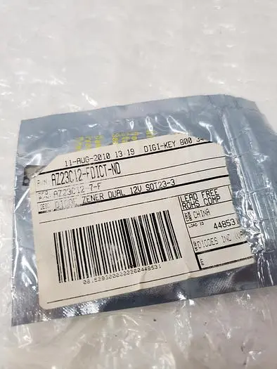 DIGI-KEY AZ23C12-7-F DIODE ZENER DUAL 12V