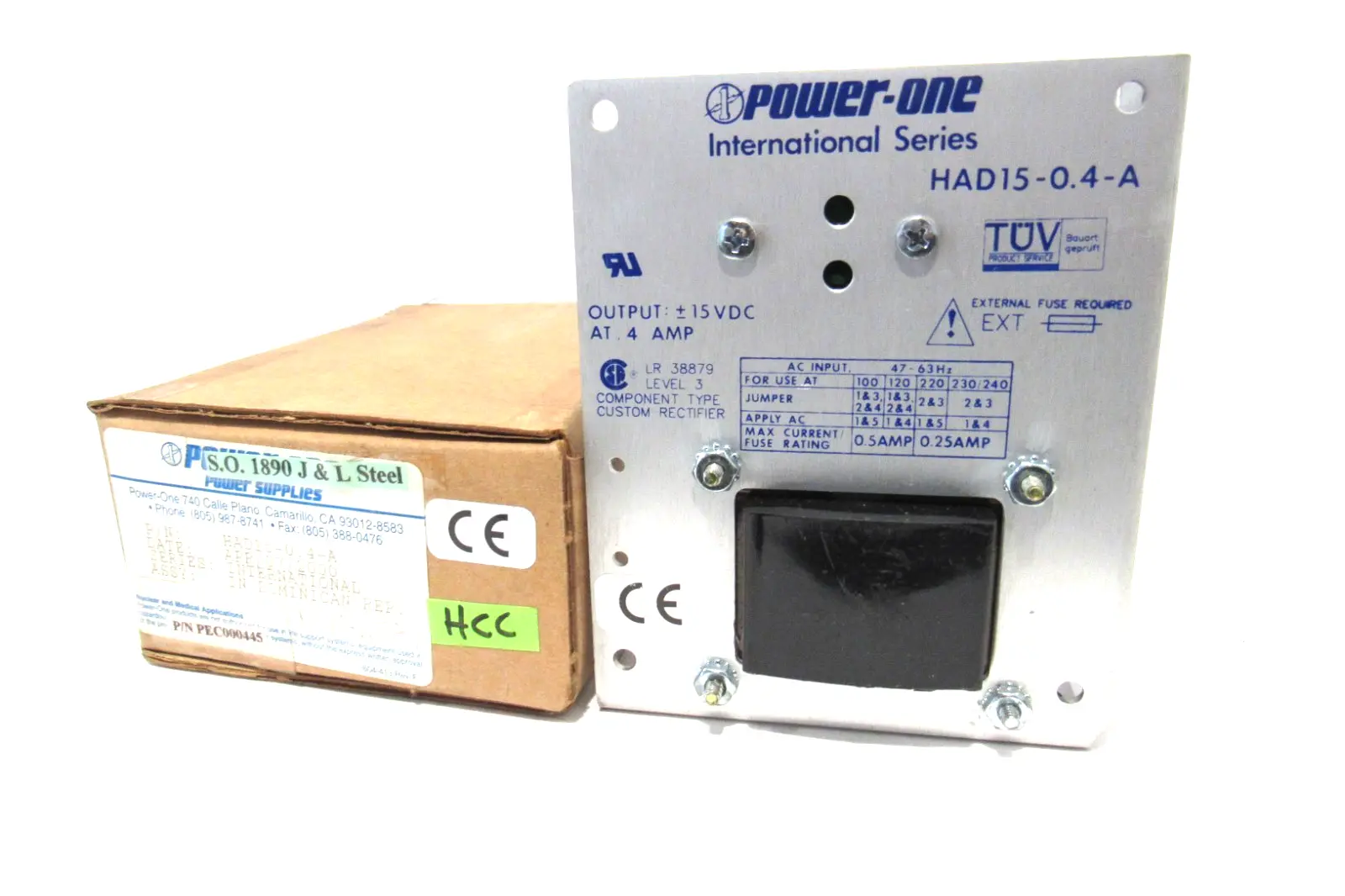 NEW POWER-ONE HAD15-0.4-A POWER SUPPLY HAD1504A