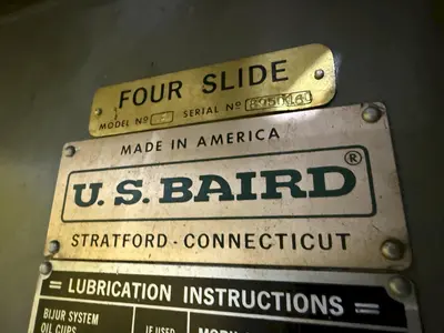 US BAIRD MODEL #2 WIRE FORMING FOURSLIDE MACHINE: YOBRO #24433