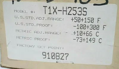 NEW BARKSDALE T1X-H253S TEMPERATURE SWITCH T1XH253S