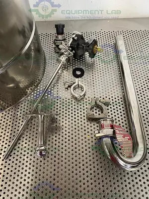 USED ALLOY PRODUCTS 45 LITER STAINLESS STEEL REACTOR 50 PSI W/ BOTTOM DRAIN & VALVES
