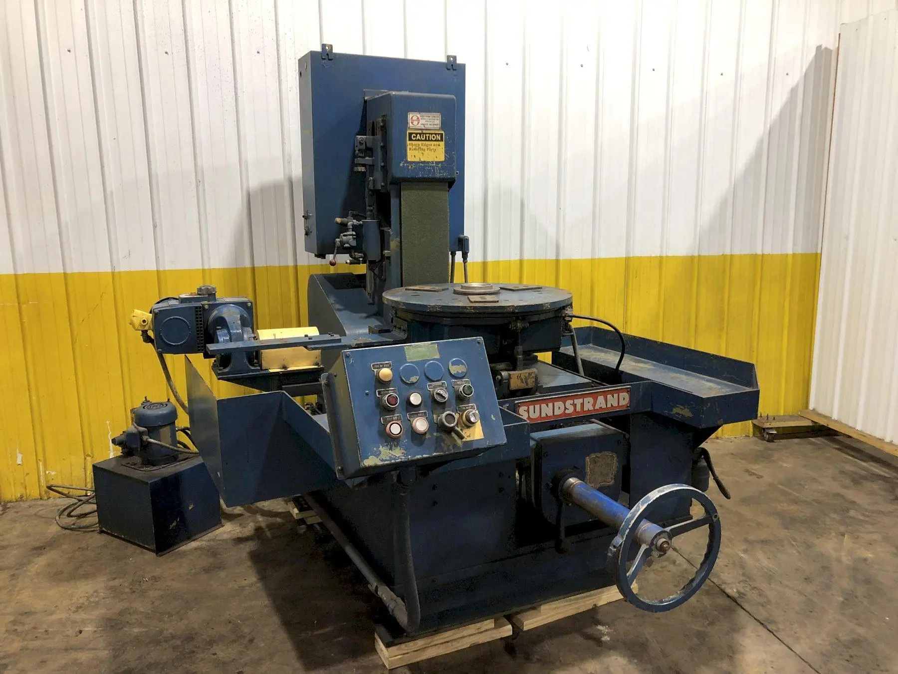 9" WIDE X 30" TABLE SUNDSTRAND VERTICAL BELT ROTARY TABLE "TIP" GRINDER: STOCK #18229