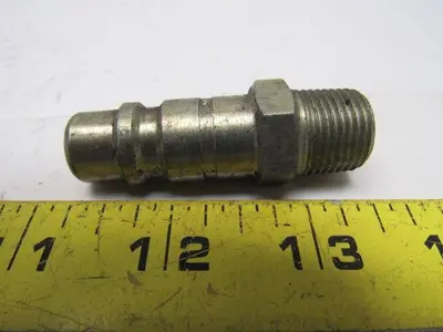 Hanson #52 Steel Male Ball Lock Pneumatic Quick Connect Fitting 3/8 NPT Male