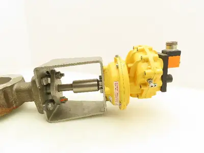 Crane Flowseal Stainless 4" Butterfly Valve w/Kinetrol Pneumatic Actuator