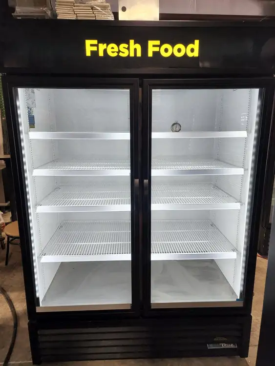 Used True Refrigeration 2021 True GDM-49 2 Door Reach-In Merchandiser Cooler Display Refrigerators Illinois US | Falcon Restaurant Supply #1375153