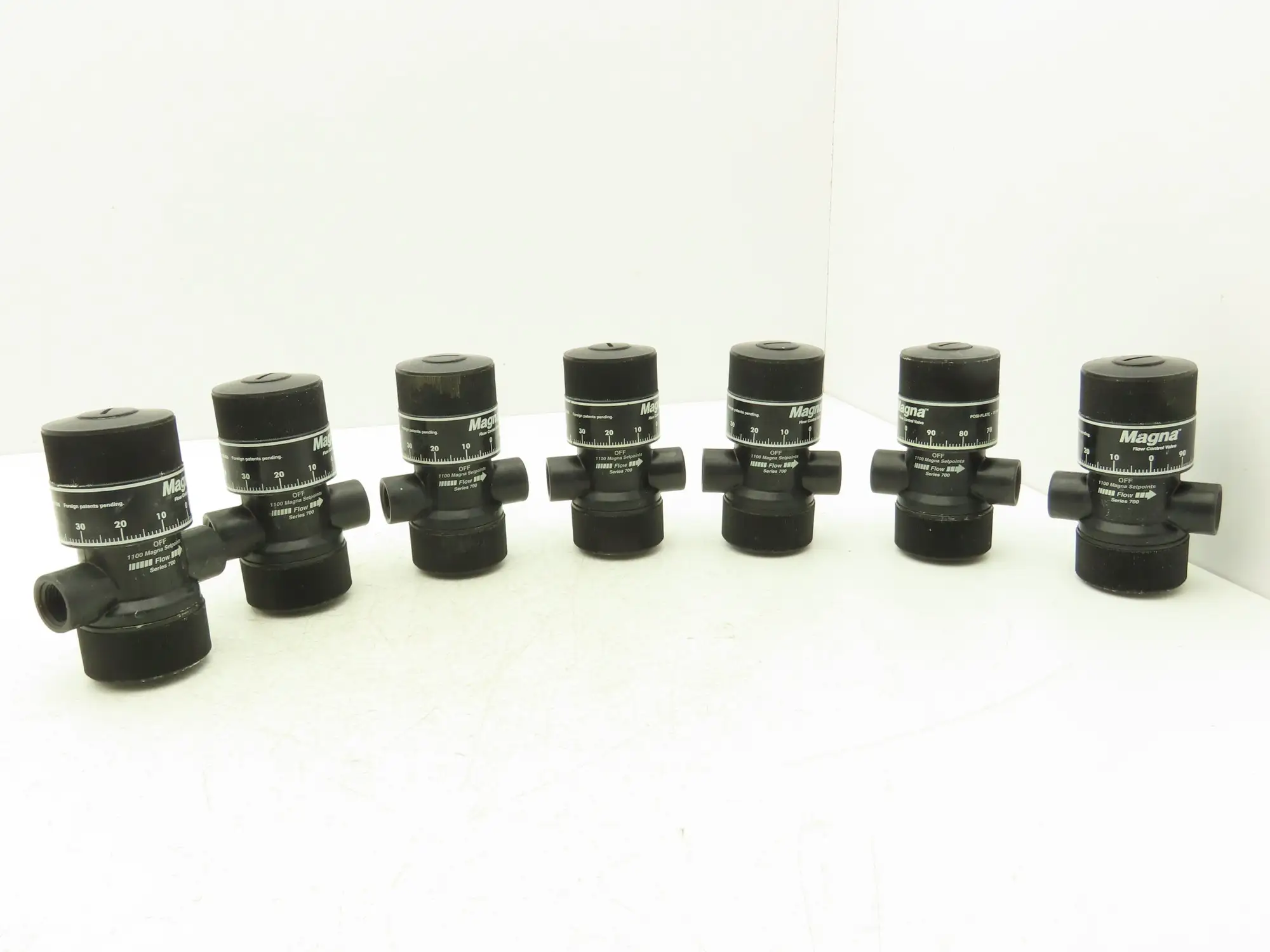 Magna 1100 Flow Control Valve 700 Series Nylon 200PSIG Max Gas/Liquids Lot of 7