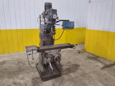 2 HP DOALL MODEL @PM-200V RAM TYPE VERTICAL MILL WITH POWER FEED & DRO: STOCK #22880