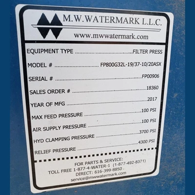 USED 2017 M.W. WATERMARK FP800G32L-19/37-10/20ASX