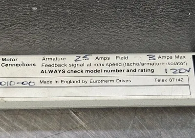 SSD EUROTHERM AC DRIVE CONTROLLER SSD 541 -250-9-5-0-120-1010-00. Loc 1F