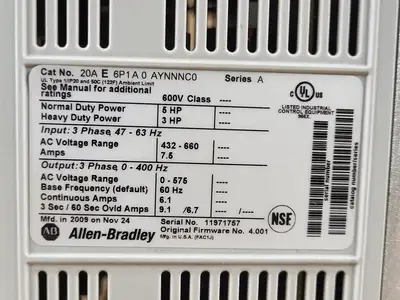 NEW ALLEN-BRADLEY 20AE6P1A0AYNNNCO