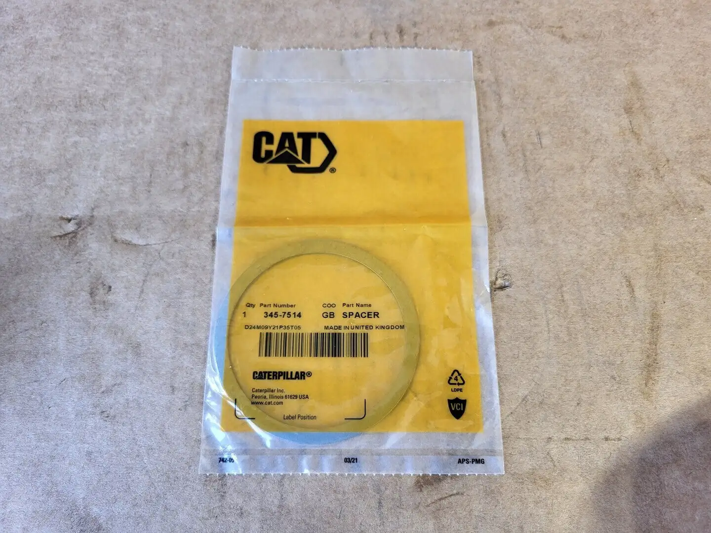 NEW CATERPILLAR 345-7514