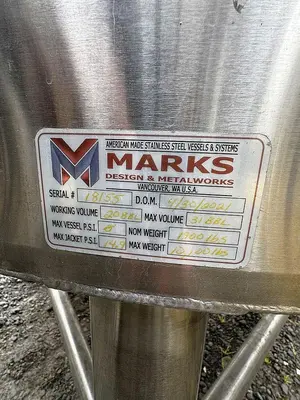 USED 2021 MARKS FABRICATION 20 BBL MASH MIXER