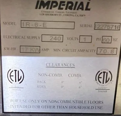 USED IMPERIAL IR-6-E