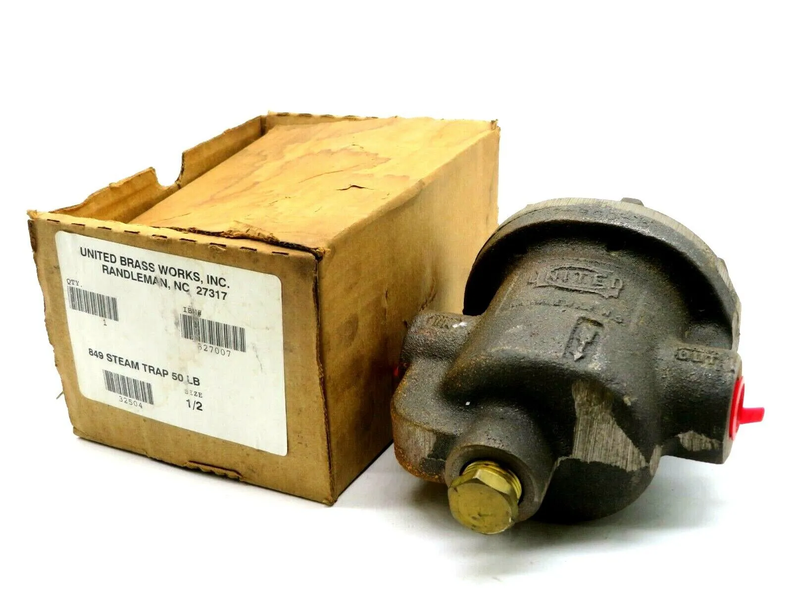 NEW UNITED BRASS WORKS 849 STEAM TRAP 1/2" 50LB