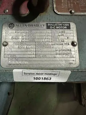 Used ALLEN-BRADLEY C1812ATZ D.C. Motors | Surplus Asset Holdings #1203447