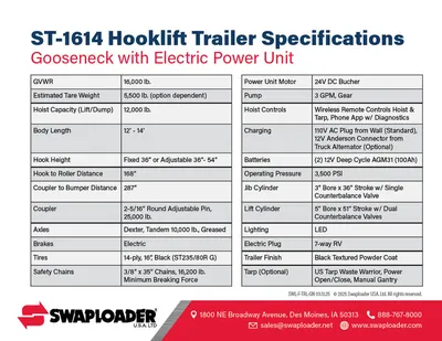 New | in-Stock 2027 SWAPLOADER HOOKLIFT TRAILER Hooklifts & Roll-Offs Minnesota US | Carco Truck & Equipment #1513919